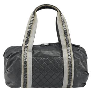 Chanel Vinyl Sports Handbag Gray